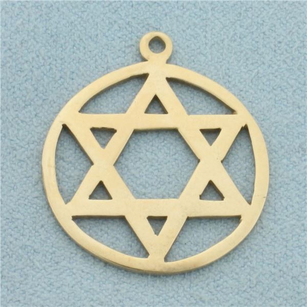 Star of David Pendant in 14k Yellow Gold