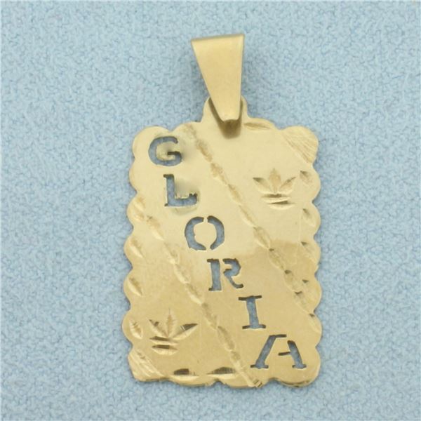 Gloria Cutout Pendant in 14k Yellow Gold