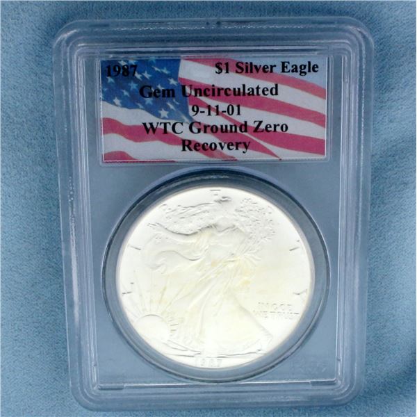 WTC Ground Zero Recovery Silver Eagle Coin PCGS
