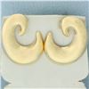 Image 1 : Swirl Design Earrings in 14k Yellow Gold