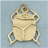 Image 1 : Beetle Scarab Charm or Pendant in 14k Yellow Gold