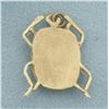 Image 2 : Beetle Scarab Charm or Pendant in 14k Yellow Gold