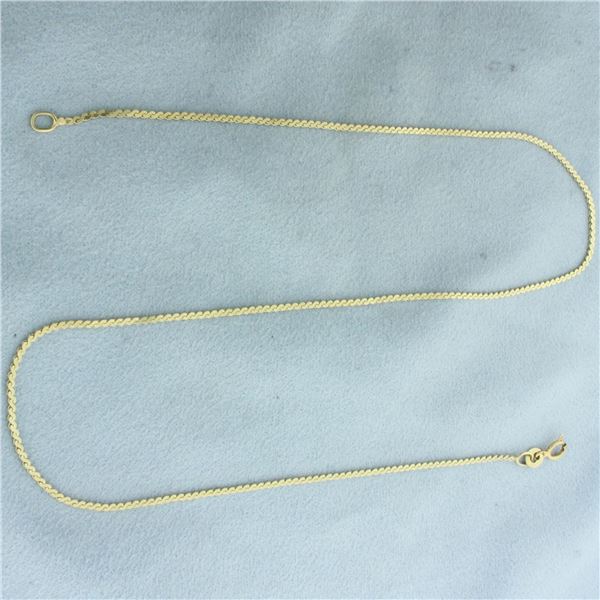 Italian S-Link Chain Choker Necklace in 14k Yellow Gold