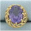 Image 1 : Color Changing Lab Alexandrite Ring in 14k Yellow Gold