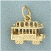 Image 1 : 3D San Francisco Cable Car Charm in 14k Yellow Gold