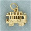 Image 3 : 3D San Francisco Cable Car Charm in 14k Yellow Gold