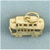 Image 4 : 3D San Francisco Cable Car Charm in 14k Yellow Gold