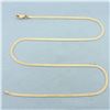 Image 1 : 18 Inch Herringbone Chain Link Necklace in 14k Yellow Gold