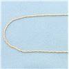 Image 2 : 21 Inch Italian Cobra Link Chain Necklace in 14k Yellow Gold