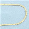 Image 2 : 16 Inch Italian Boston Link Chain Necklace in 14k Yellow Gold