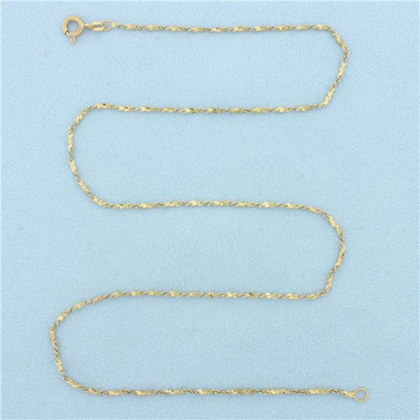 18 Inch Italian Twisting S-Link Chain Necklace in 14k Yellow Gold