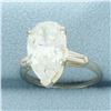Image 2 : Pear CZ Ring in 14k White Gold