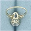 Image 4 : Pear CZ Ring in 14k White Gold