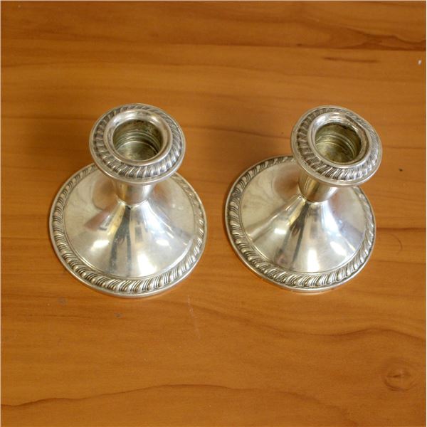 Alvin S41 Sterling Silver Candlestick Holders Set of 2