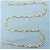 Image 1 : 18 Inch Figaro Chain Link Necklace in 14k Yellow Gold