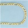 Image 2 : 18 Inch Figaro Chain Link Necklace in 14k Yellow Gold