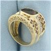 Image 3 : Rainbow Gemstone Statement Ring in 10k Yellow Gold