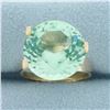 Image 1 : Mint Green Tourmaline Solitaire Ring in 14k Yellow Gold