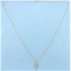 Image 2 : Diamond Cross Necklace in 14k Yellow Gold