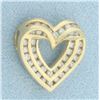 Image 1 : Diamond Heart Pendant in 10k Yellow Gold