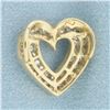 Image 2 : Diamond Heart Pendant in 10k Yellow Gold
