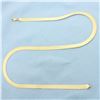 Image 1 : 20 Inch Italian Liquid Gold Herringbone Chain Necklace in 14k Yellow Gold