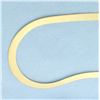 Image 2 : 20 Inch Italian Liquid Gold Herringbone Chain Necklace in 14k Yellow Gold