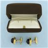 Image 1 : Vintage Amsterdam Saller Amethyst Cufflinks in 18k Yellow Gold