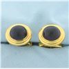 Image 2 : Vintage Amsterdam Saller Amethyst Cufflinks in 18k Yellow Gold