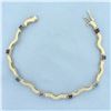 Image 1 : Rainbow Gemstone Wave Bracelet in 14K Yellow Gold