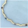 Image 2 : Rainbow Gemstone Wave Bracelet in 14K Yellow Gold