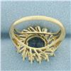Image 4 : London Blue Topaz Sunburst Ring in 14K Yellow Gold