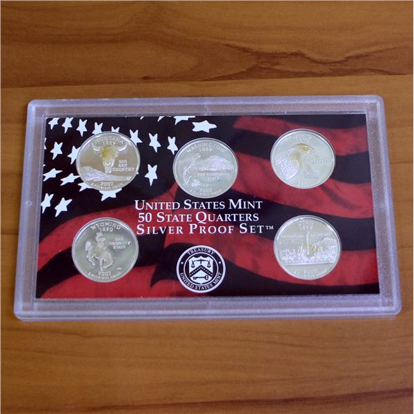 2007 US Mint Silver State Quarters Proof Coin Set