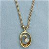Image 1 : Abstract Design Diamond Necklace in 14k Yellow Gold