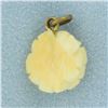 Image 2 : Hand Carved  Bone Antique Charm in Gold Plate