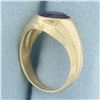 Image 3 : Amethyst and Diamond Ring in 14k Yellow Gold