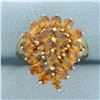 Image 1 : Golden Citrine Statement Ring in 10k Yellow Gold
