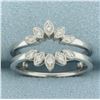 Image 1 : Diamond Enhancer Ring Jacket Ring in 14k White Gold