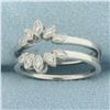 Image 2 : Diamond Enhancer Ring Jacket Ring in 14k White Gold