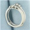 Image 3 : Diamond Enhancer Ring Jacket Ring in 14k White Gold