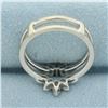 Image 4 : Diamond Enhancer Ring Jacket Ring in 14k White Gold