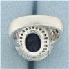 Image 4 : Tanzanite and Diamond Statement Ring in 10k White Gold