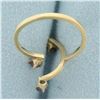 Image 4 : Amethyst Abstract Design Ring in 14k Yellow Gold