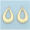 Image 1 : Stud Earring Enhancers Jackets in 14k Yellow Gold