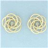 Image 1 : Knot Design Stud Earring Jacket Enhancers in 14k Yellow Gold