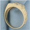 Image 3 : Diamond Gold Nugget Ring in 10k Yellow Gold
