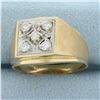 Image 2 : Mens Diamond Ring in 10k Yellow Gold