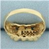 Image 4 : Mens Diamond Nugget Ring in14_k Yellow Gold
