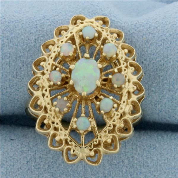 Vintage Opal Statement Ring in 14k Yellow Gold