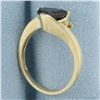 Image 3 : Garnet and Diamond Bypass Ring in 10k Yellow Gold